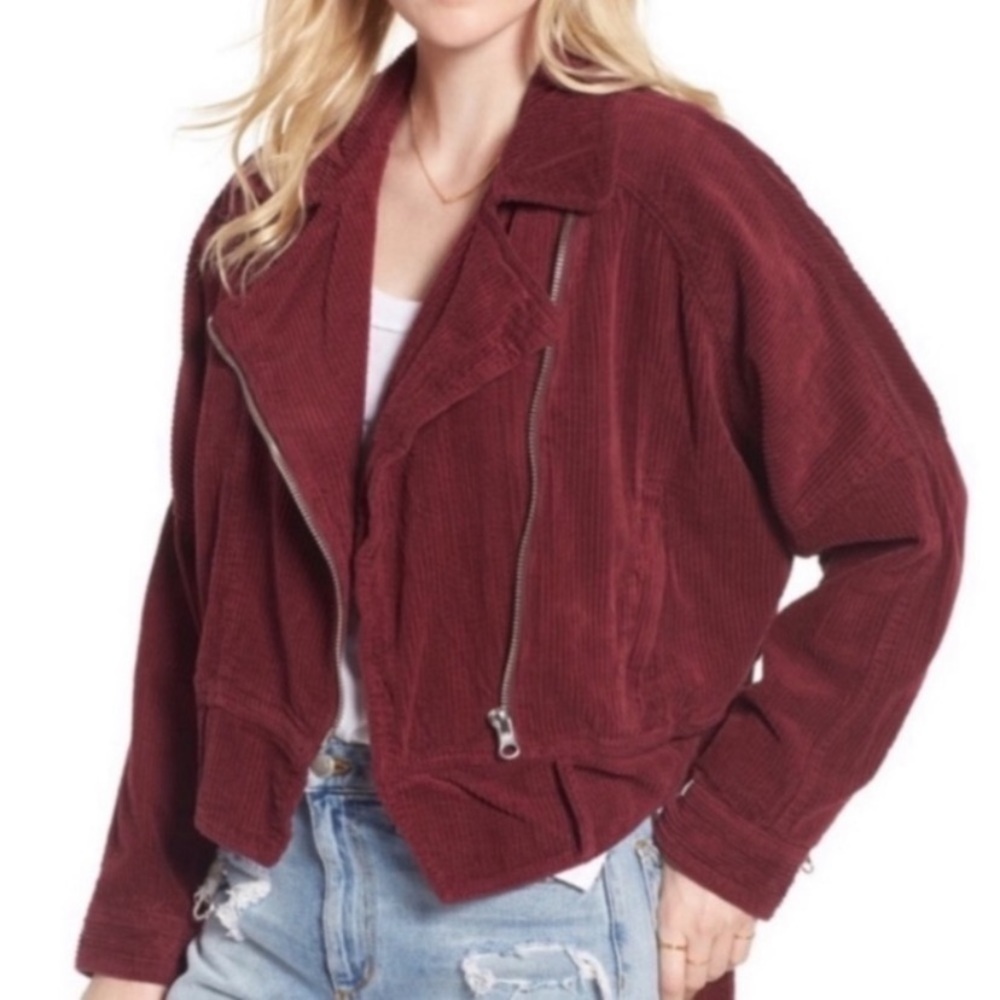 Free People Dolman Corduroy Moto Jacket
